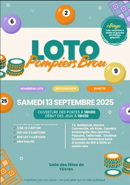 YÈVRES - Loto des pompiers de Brou