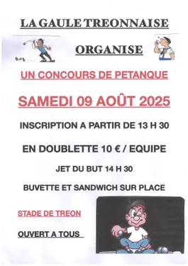 TRÉON - Concours de pétanque de La Gaule Tréonnaise