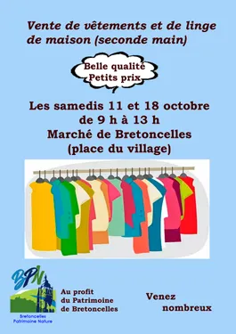 BRETONCELLES (61) - Marché de vêtements et de linge de maison de...