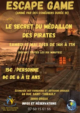 DREUX - Escape Game : Le Secret Du Médaillon Des Pirates