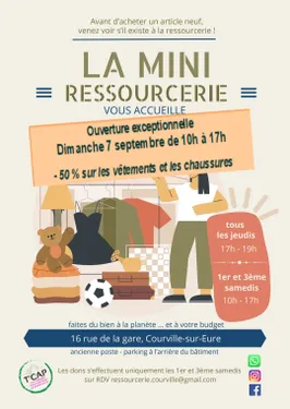 COURVILLE-SUR-EURE – Ouverture exceptionnelle de la Mini Ressourcerie