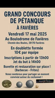 FAVIÈRES - Concours de pétanque