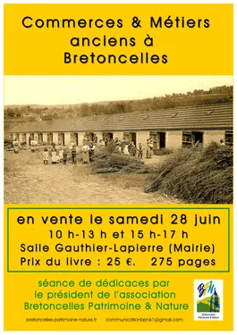 BRETONCELLES (61) - Dédicace et vente du livre "commerces et...