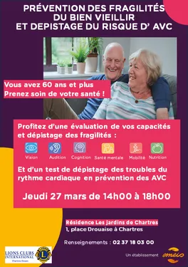 CHARTRES - Prévention et dépistage des seniors - Portes ouvertes