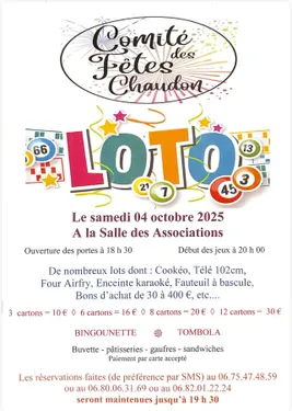 CHAUDON - Loto du comité des fêtes