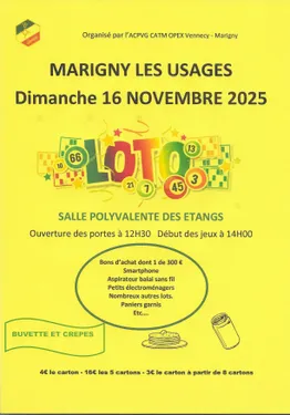 MARIGNY-LES-USAGES (45) - Loto de l’ACPVG CATM OPEX Vennecy - Marigny