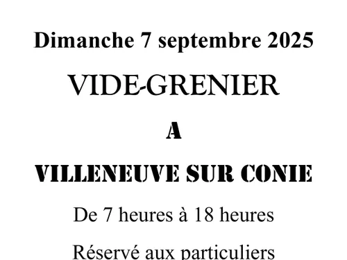 VILLENEUVE-SUR-CONIE (45) - Vide-greniers du Club des Iris