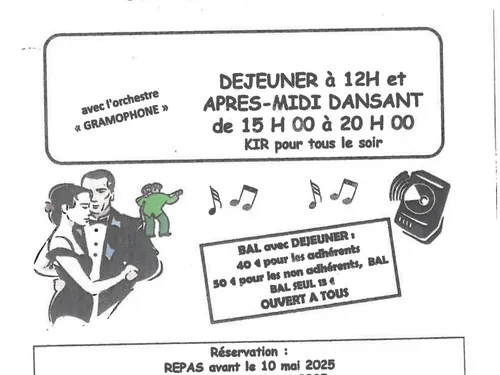 ARTENAY (45) - Déjeuner et bal de printemps des Ainés