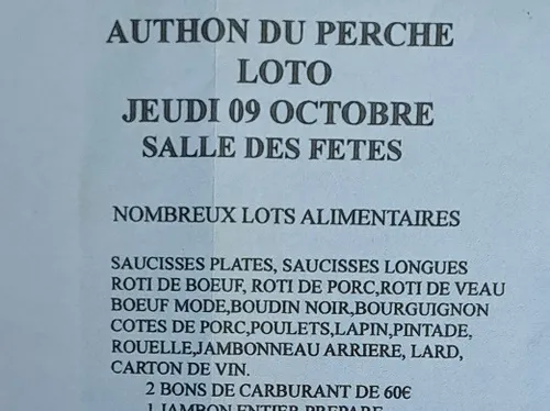 AUTHON-DU-PERCHE - Loto du club de l'amitié