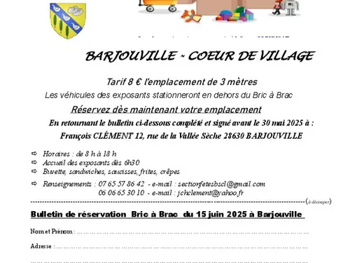 BARJOUVILLE - Bric-à-brac de BSCL Fêtes Animations