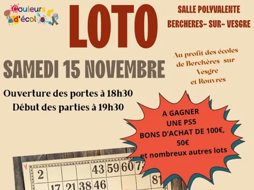 BERCHÈRES-SUR-VESGRE - Loto de Couleurs d'Ecole