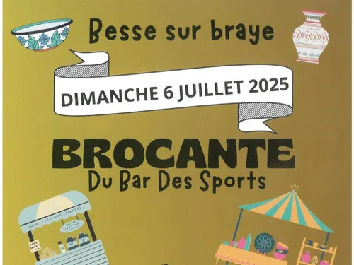 BESSÉ-SUR-BRAYE (72) - Brocante du bar des sports