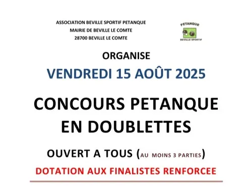 BÉVILLE-LE-COMTE - Concours de pétanque