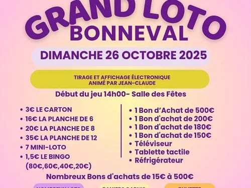 BONNEVAL - Loto de l'Association des Sports Nautiques