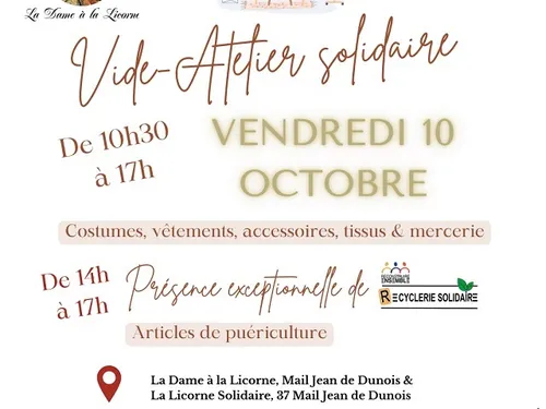 CHARTRES - Vide atelier solidaire de la Dame à la Licorne
