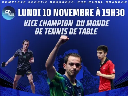 CHARTRES - Tennis de table : match d'exhibition VITOR ISHIY VS HUGO...