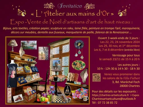 CHARTRES - Expo-vente de Noël de l’Atelier aux Mains d’Or