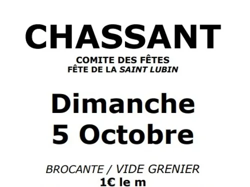 CHASSANT - Vide-greniers de la Saint-Lubin