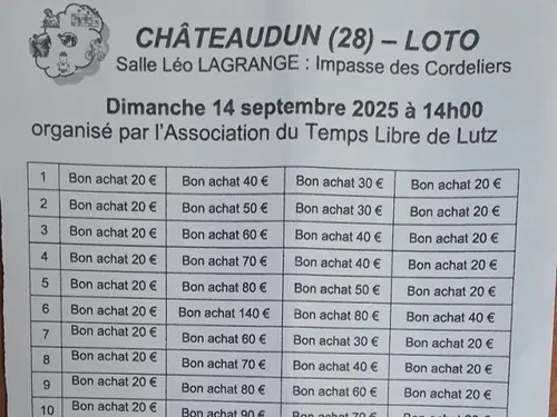 CHÂTEAUDUN - Loto de l'association du Temps Libre de Lutz