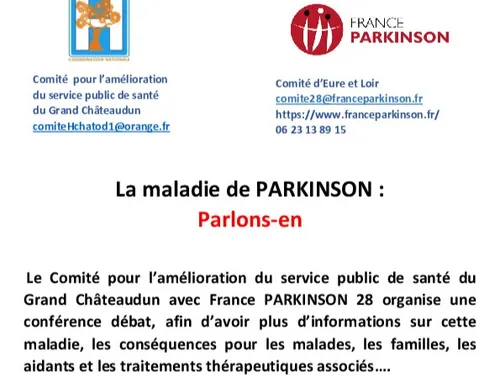 CHÂTEAUDUN - Conférence : Parkinson parlons-en