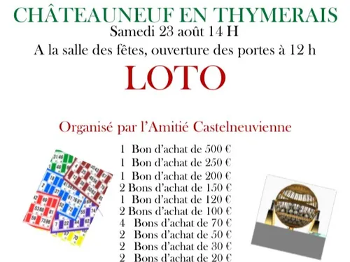 CHÂTEAUNEUF-EN-THYMERAIS - Loto de l'Amitié Castelneuvienne
