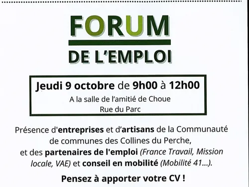 CHOUE (41) - Forum de l'emploi