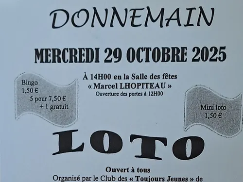 DONNEMAIN - Loto des Toujours Jeunes