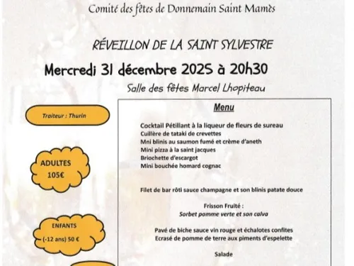DONNEMAIN - Réveillon de la Saint-Sylvestre du comité des fêtes