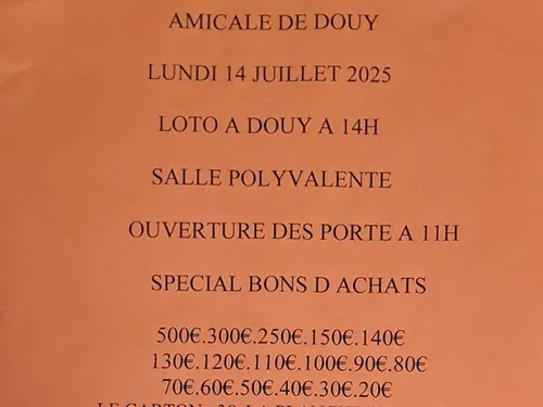 DOUY - Loto de l'Amicale de Douy
