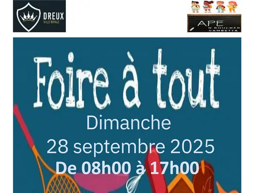DREUX - Foire à tout de l'APE Hélène Boucher Gambetta
