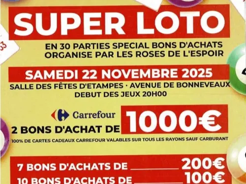 ÉTAMPES (91) - Loto des Roses de l'Espoir