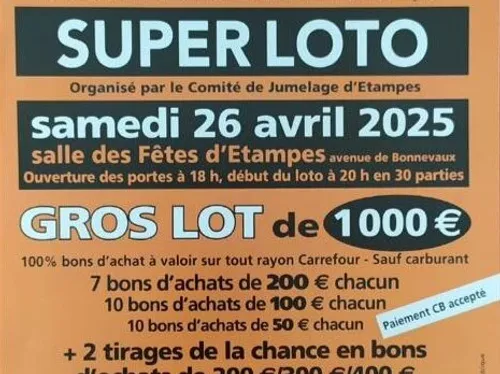 ÉTAMPES (91) – Loto du comité de jumelage