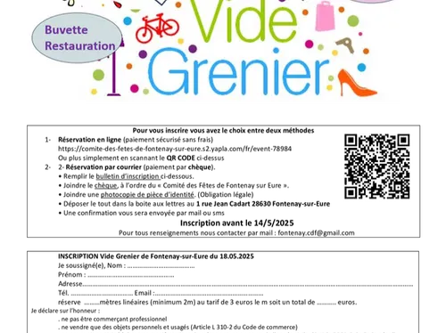 FONTENAY-SUR-EURE - Vide-greniers du comité des fêtes