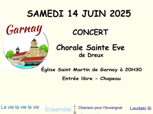 GARNAY - Concert de la chorale Sainte Eve