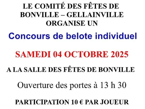 GELLAINVILLE - Concours de belote du comité des fêtes