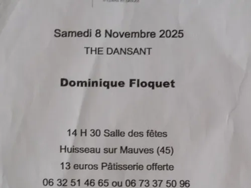 HUISSEAU-SUR-MAUVES (45) - Thé dansant avec Dominique Floquet
