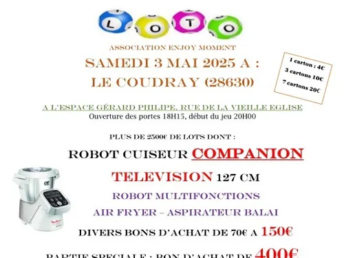 LE COUDRAY - Loto de l'association Enjoy Moment