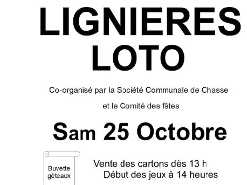 LIGNIÈRES (41) - Loto du comité des fêtes et de la société de chasse