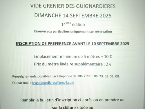 MAINVILLIERS - 14e Vide-greniers des Guignardières