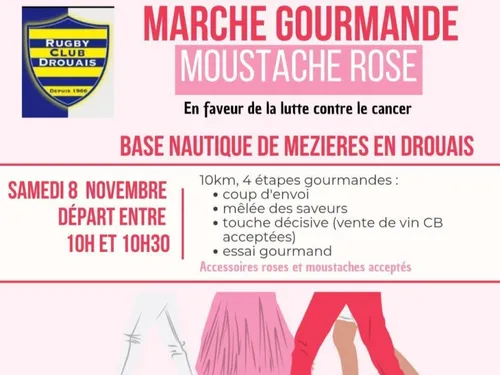 MÉZIÈRES-EN-DROUAIS - Marche gourmande, moustache rose