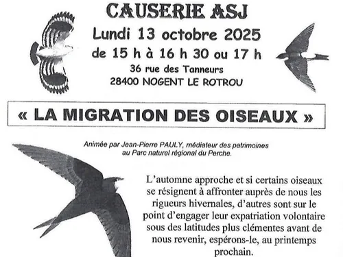 NOGENT-LE-ROTROU - Causerie de l'ASJ : La migration des oiseaux