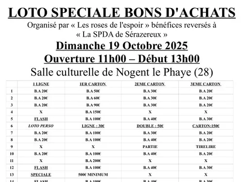 NOGENT-LE-PHAYE - Loto des Roses de l'Espoir