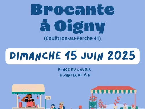 OIGNY (41) - Brocante de l’Écho du Clocher Penché