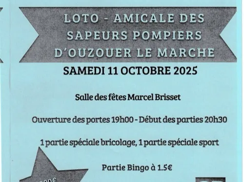 OUZOUER-LE-MARCHÉ (41) - Loto des pompiers
