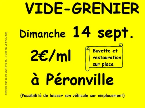 PÉRONVILLE - Vide-greniers de la Péronvilloise