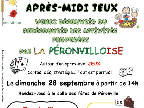 PÉRONVILLE - Après-midi jeux de la Péronvilloise