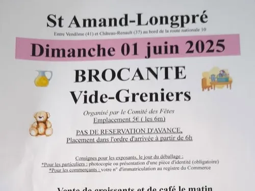 SAINT-AMAND-LONGPRÉ (41) - Brocante du comité des fêtes