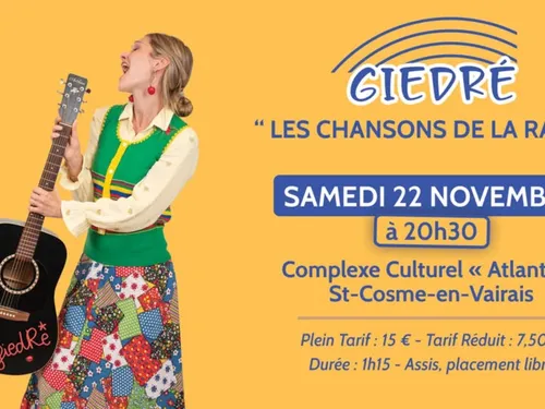 SAINT-COSME-EN-VAIRAIS (72) - Concert : Giedré, Les chansons de la...