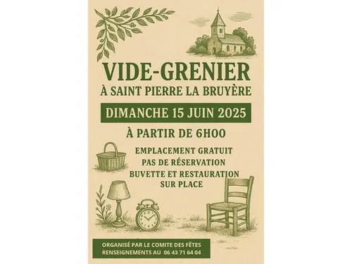 SAINT-PIERRE-LA-BRUYÈRE (61) - Vide-greniers du comité des fêtes