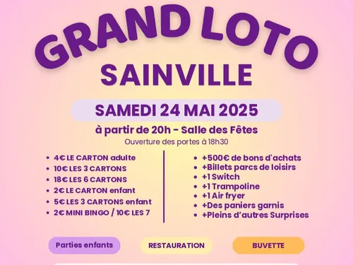 SAINVILLE - Loto des P'tits Ecoliers d'Ici
